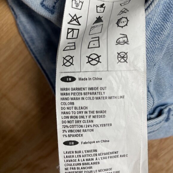 JOSEPH RIBKOFF JEANS RHINESTONE JEWEL FRAYED LIGHT WASH HIGH RISE SIZE 4 PATCHED - Picture 10 of 13